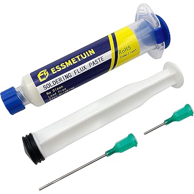 Essmetuin No Clean Soldering Flux Paste, Soldering Flux For Copper Pipe Brazing, Tin soldering, Solder Flux For SMD, SMT, Handwork, Phone, Home Appliance and Meters Repairing, 10cc/Bottle