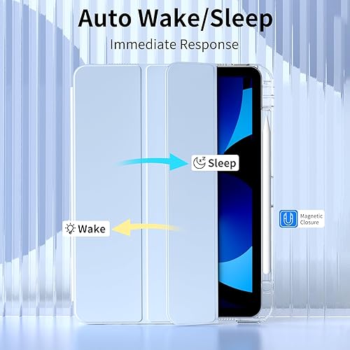 Miniatura 3 de kenke Funda híbrida para iPad Air de 11 pulgadas (M2) 2024, iPad Air de 54 generación 20222020 de 10.9 pulgadas con soporte para lápices, funda