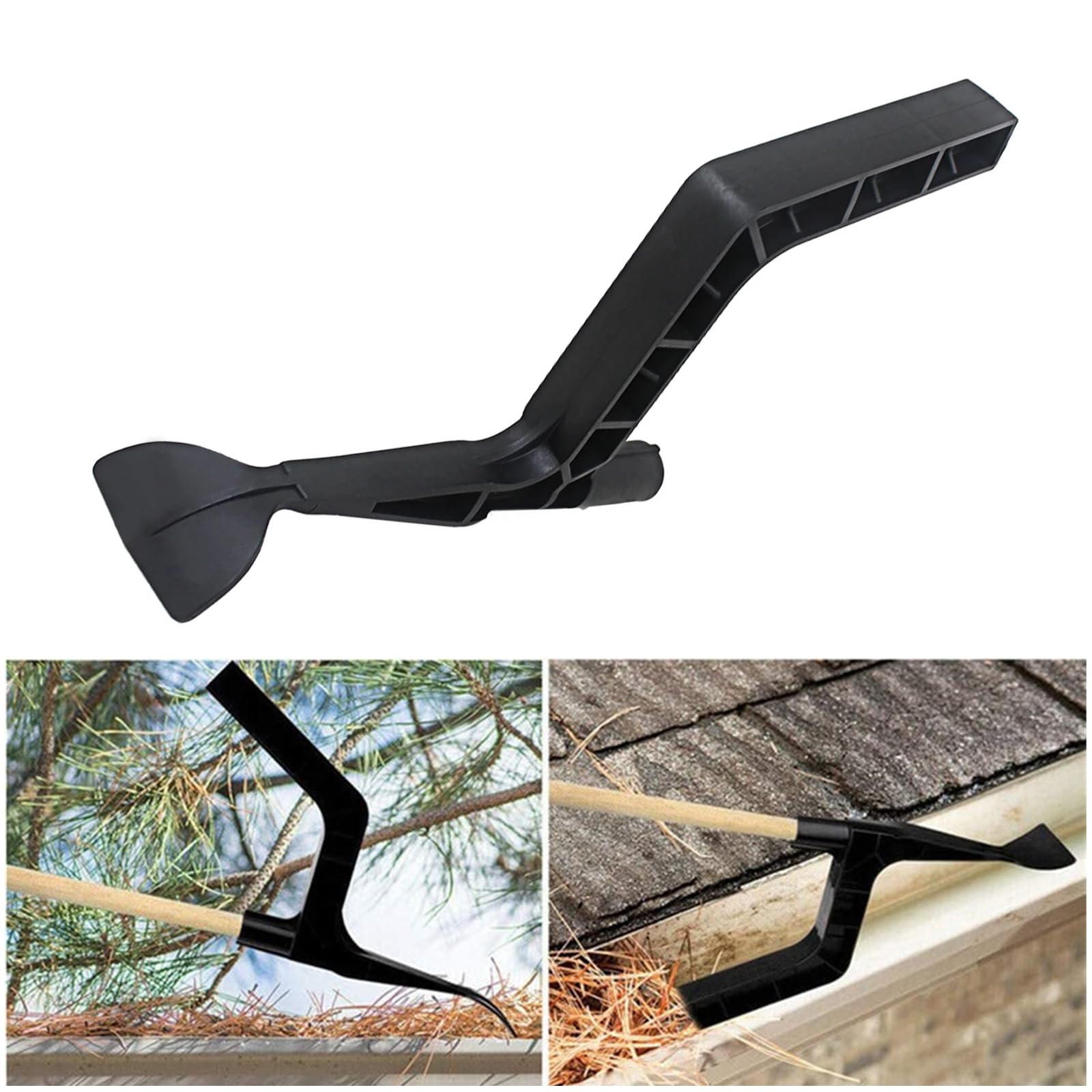 Dachrinnenreinigungswerkzeuge, Dachrinnenreiniger,Dachrinnen-Werkzeug Reinigungslöffel und Schaufel mit Haken,Gewinde-Design, Kanalisation,Guard Cleaning Tool,Dachrinne-Reinigungswerkzeug