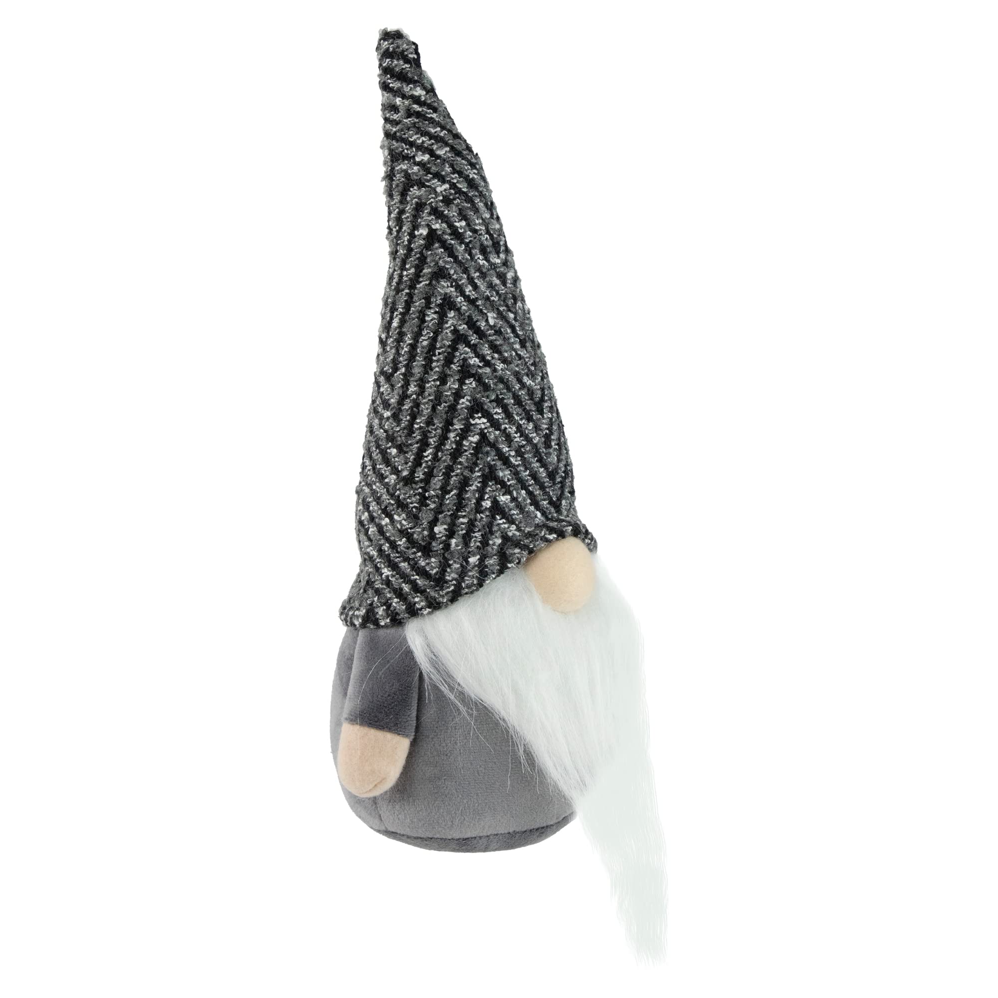 Standing Gnome with Chevron Hat Christmas Figure - 12