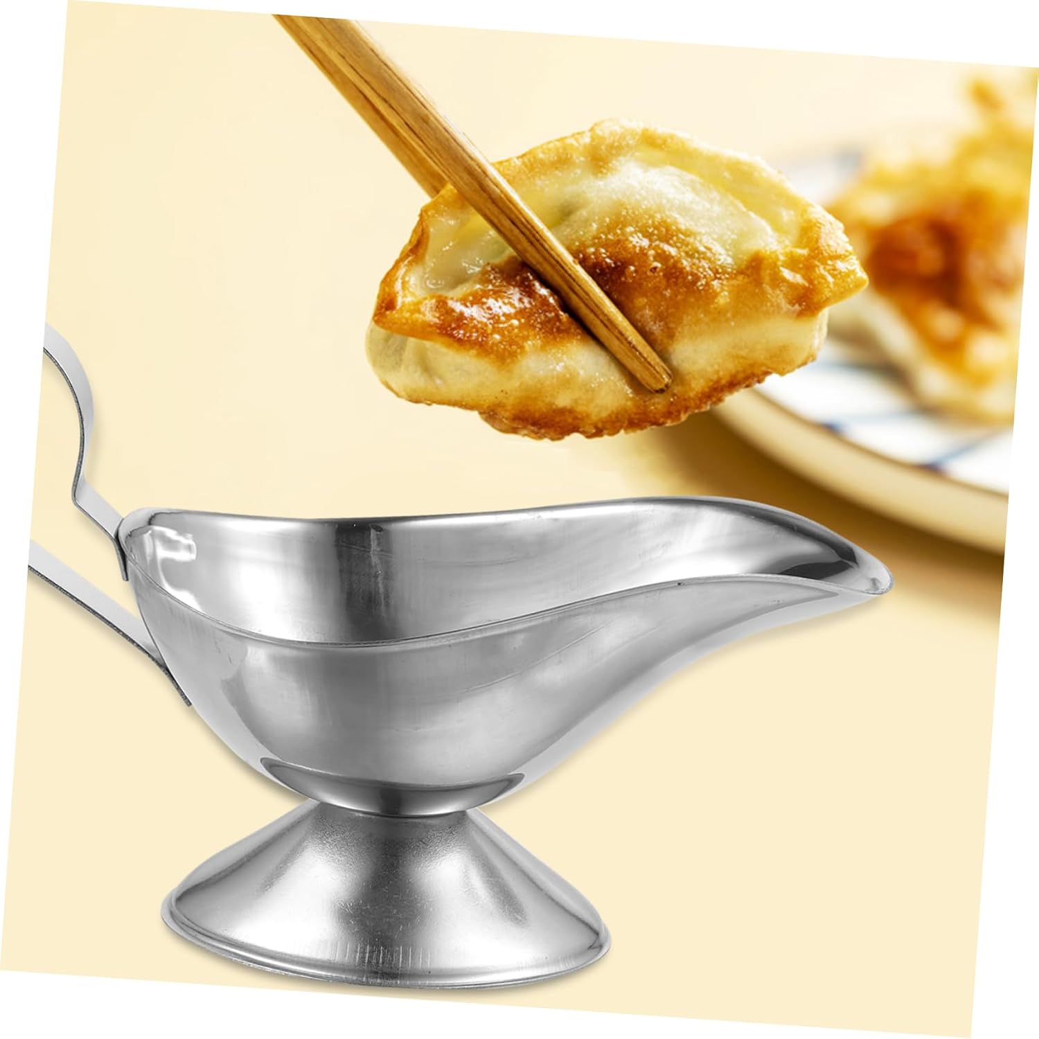 Mikinona Stainless Steel Sauce Pot Gravy Boat for Home and Restaurant Use for Salad Sauces