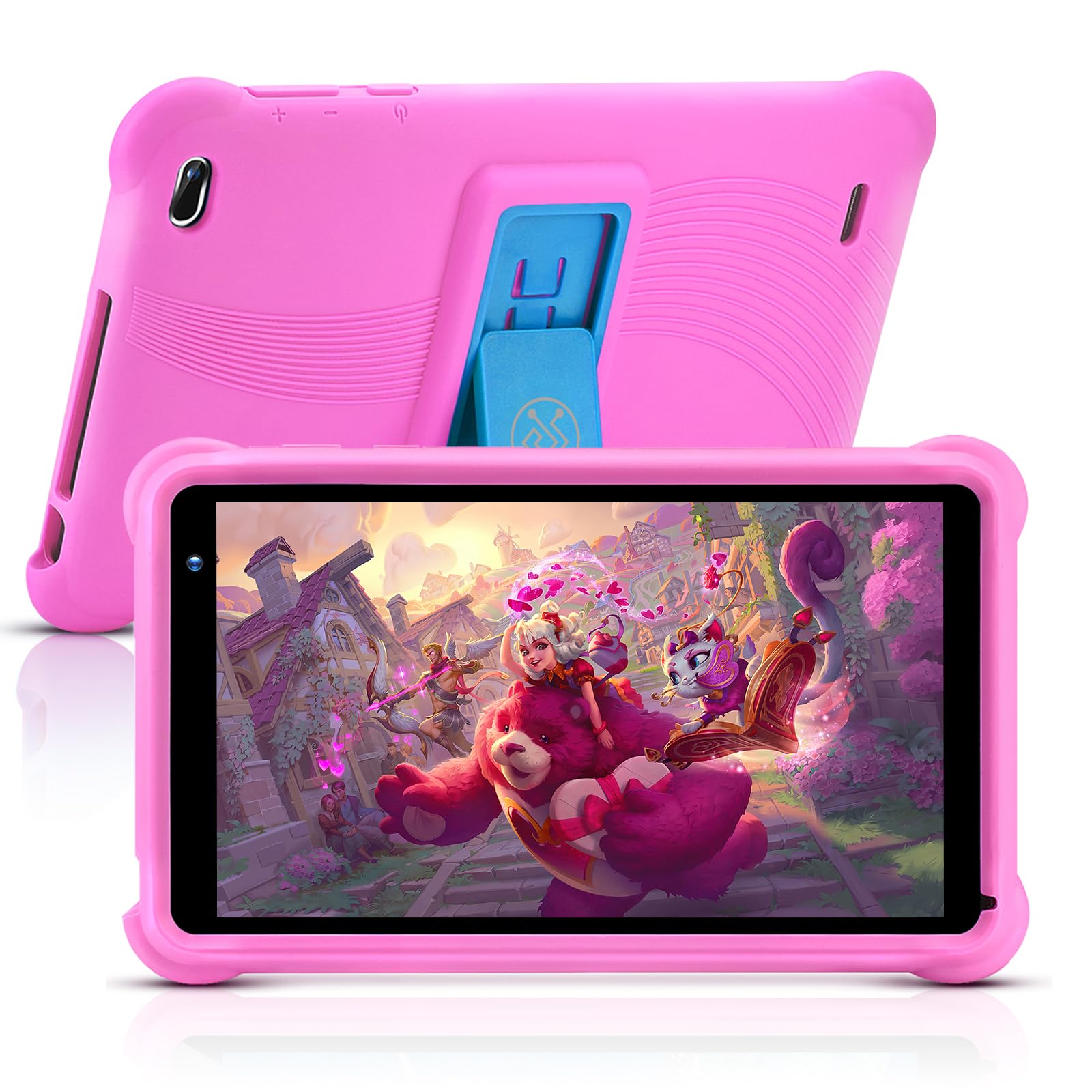 7 Inch Android 11 OS 2 Kids Tablet + 32GB Kids Storage, 1024 x 600 HD Touch Screen-image-4