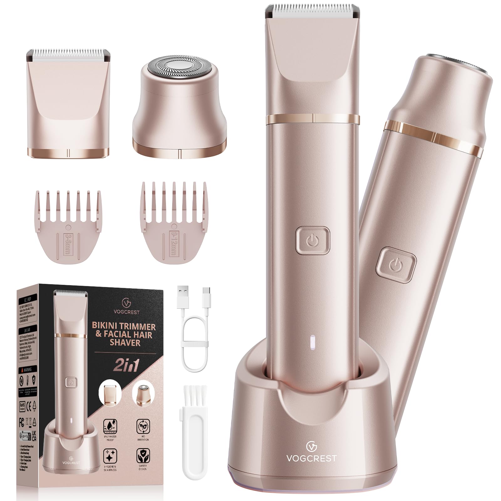VG VOGCREST 2-in-1 Bikini Trimmer for Women