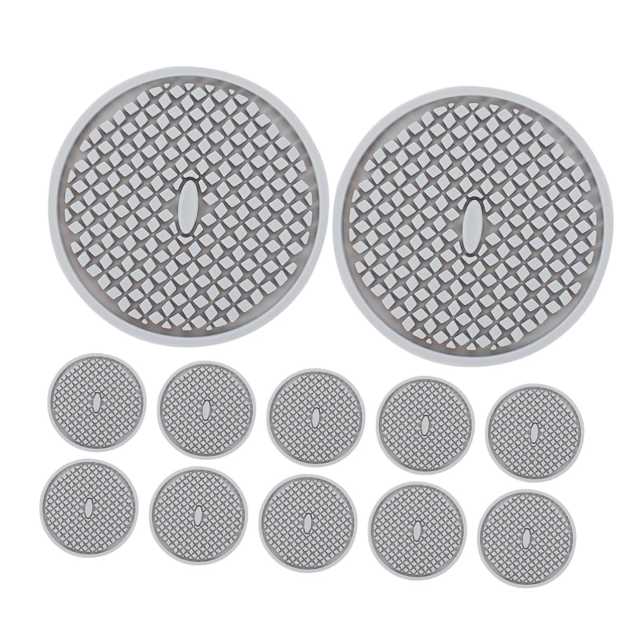 Dessous de verre silicone résistant chaleur lot de 12 ronds pour boissons chaudes