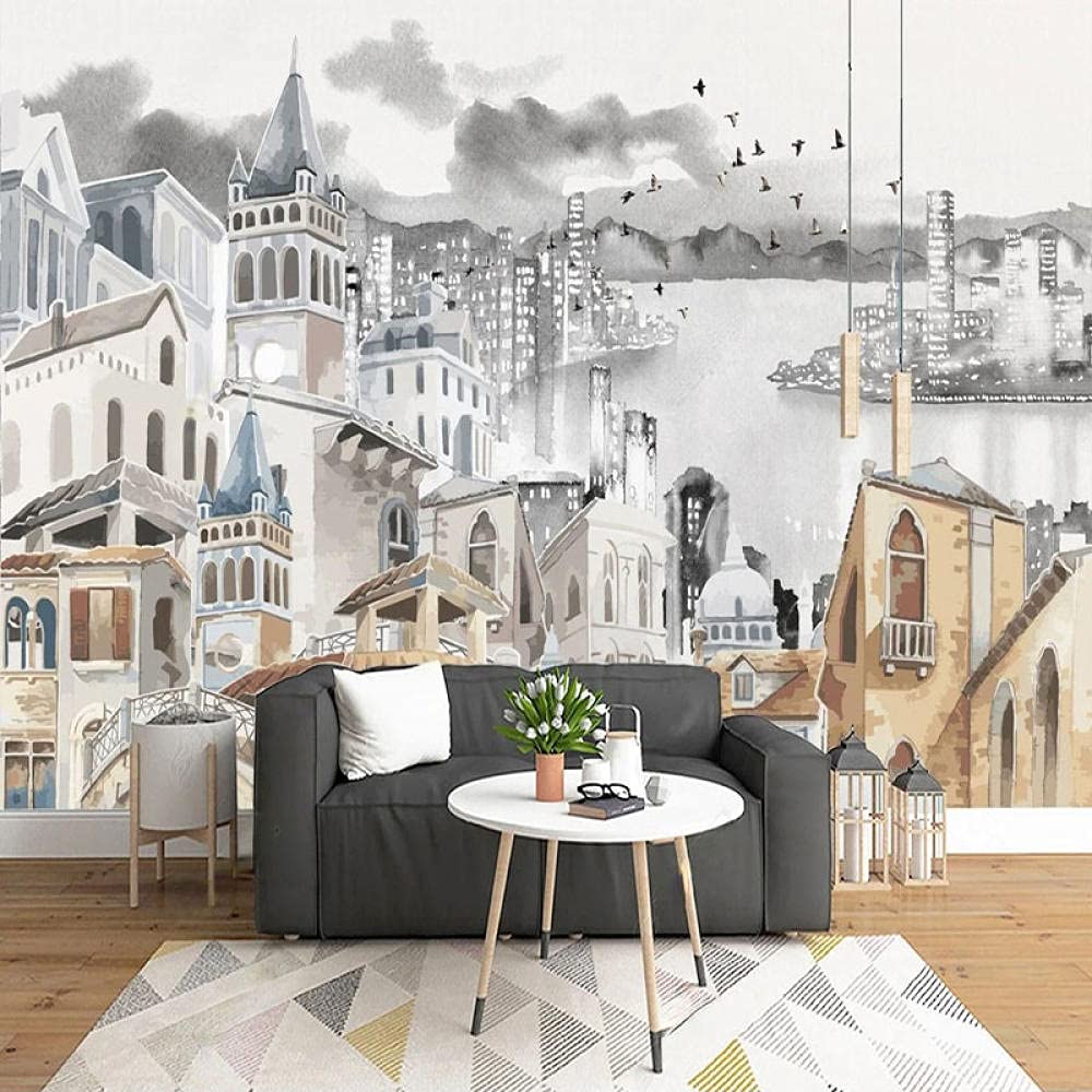 Papier peint 3D architecture abstraite 400x280cm pour deco de salon