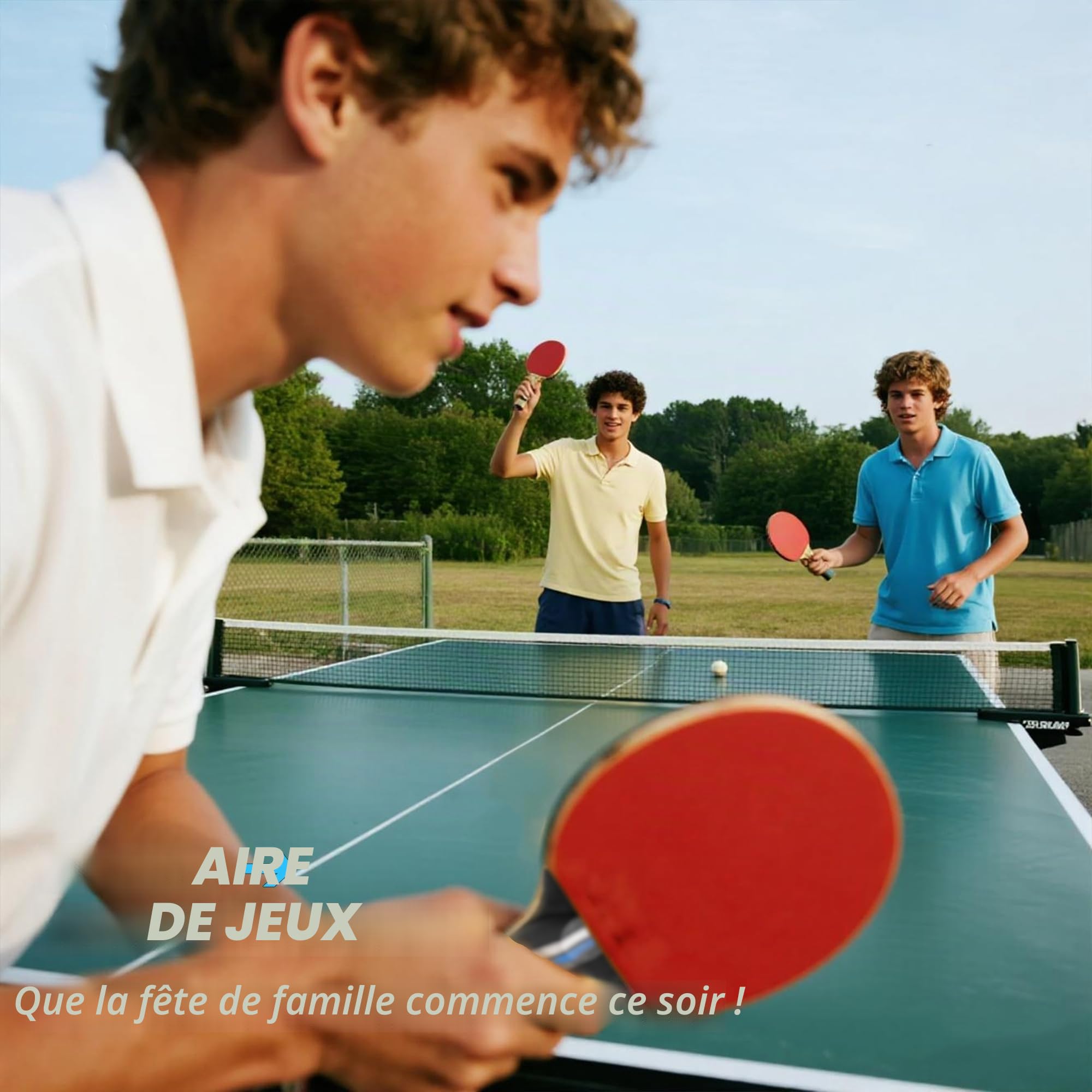 Raquette de Ping-Pong, 2 Raquettes + 3 Balles + 1 Sac