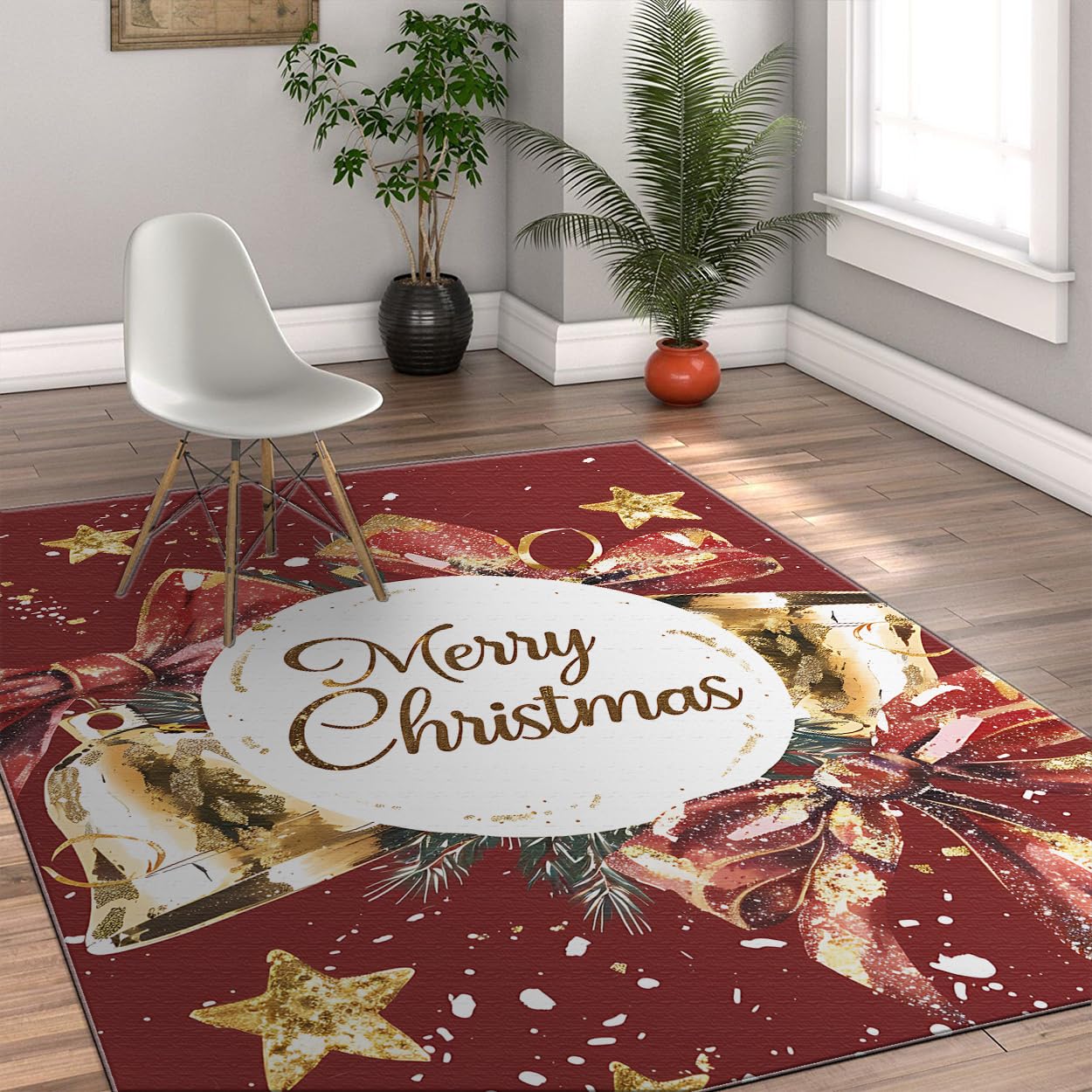 Tapis cloches Noël doux antidérapant 120x150cm pour tapis moderne salon chambre