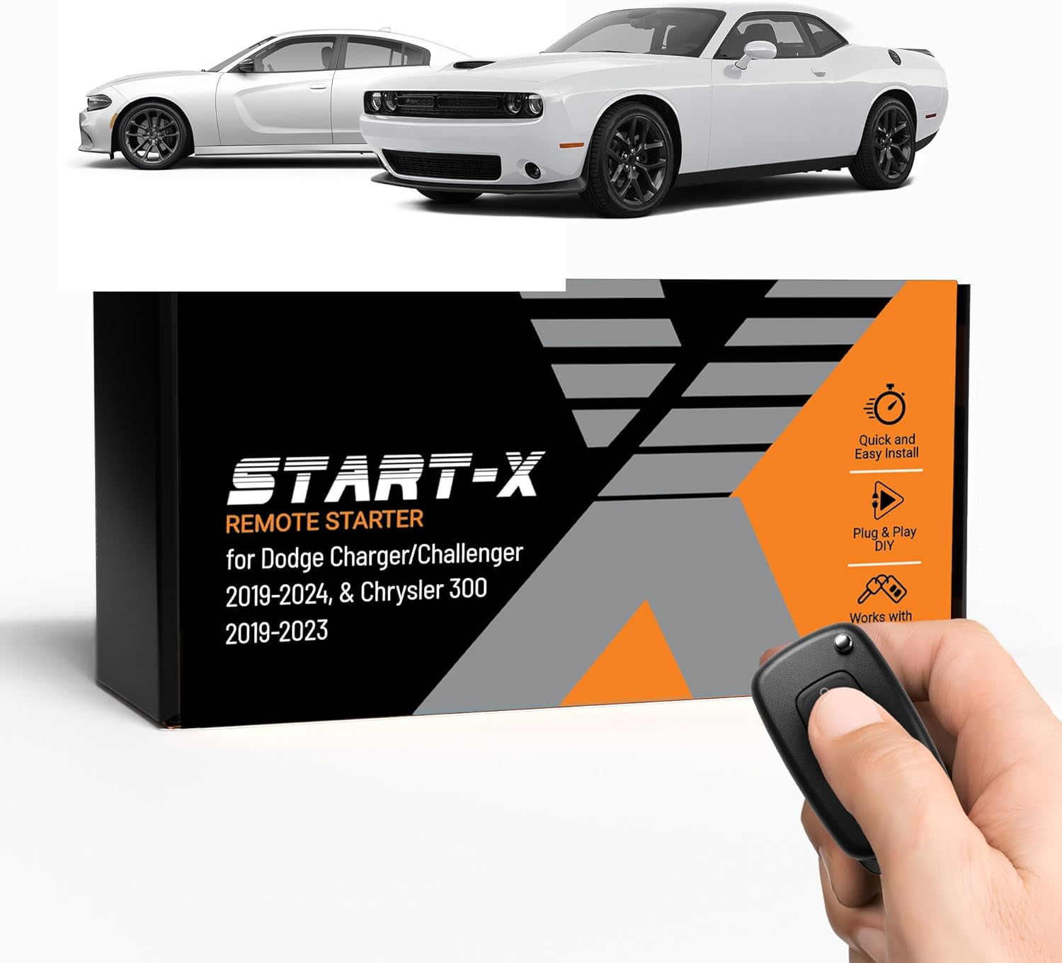 Start-X Remote Starter Kit for Dodge Charger/Challenger (2019, 2020, 2021, 2022, 2023, 2024) & Chrysler 300 (2019, 2020, 2021, 2022, 2023) Vehicles | Push-to-Start Ignition | Plug & Play Install