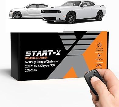 Start-X Remote Starter Kit for Dodge Charger/Challenger 2019, 2020, 2021, 2022, 2023, 2024 & Chrysler 300 2019, 2020, 2021, 2022, 2023 Vehicles | Push-to-Start Ignition | Plug & Play Install