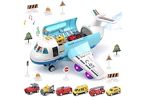CUTE STONE Airplane Toy Plane Toy with Smoke, Sound and Light