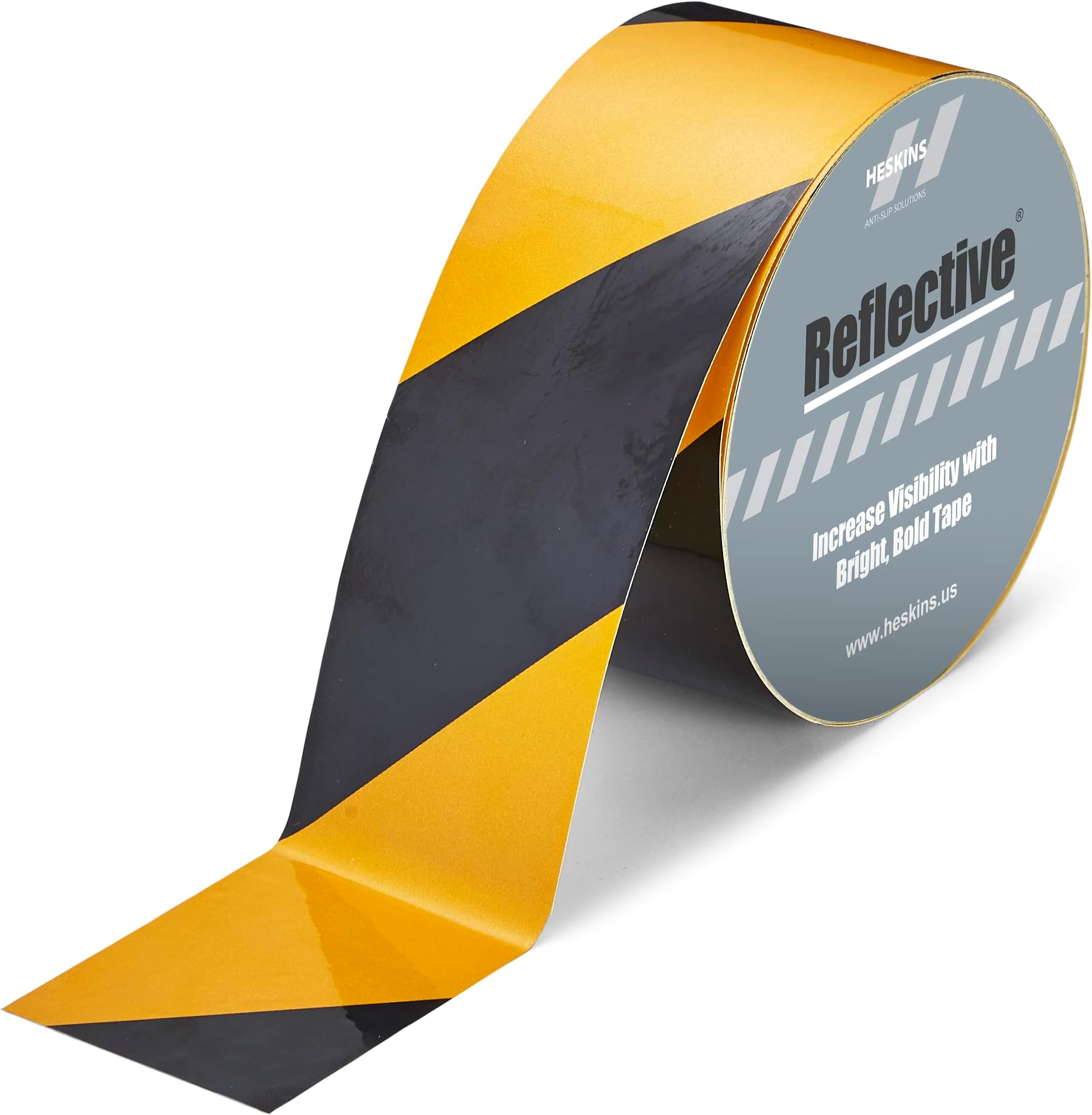Reflective Tape Black/Yellow 2"x 10yds