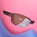 Zouk Freya Fanny Pack | Stylish Vegan Leather Waist Bag for Men & Women|Handcrafted Unisex with Adjustable Strap, Zipper Compartments & Quick Access Pocket | Aravalli Abstract gallery image
