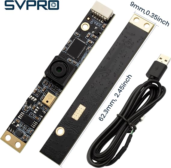 SVPRO 8MP USB Camera Module with Microphone for Computer Laptop,Fixed Focus UVC Lightburn Camera Micro Embedded Webcam Board for Windows,Linux,Android,Mac OS