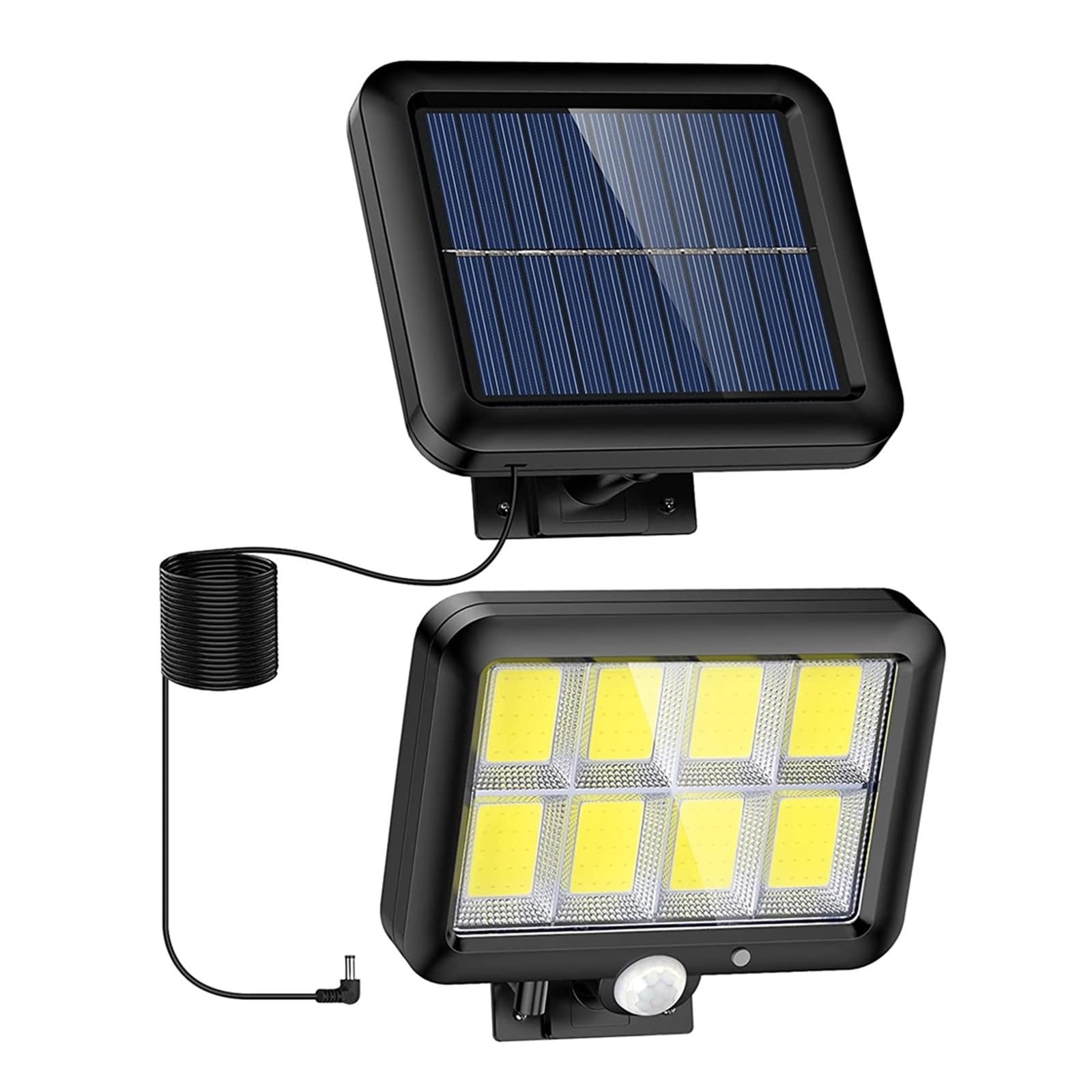bettght Solar Led Light Outdoor Wired Motion Sensor Safety Flood Light Ip65 Waterproof Garage/Garden/Yard/Walkway Led Solar Wall Light(120cob 1200mah)