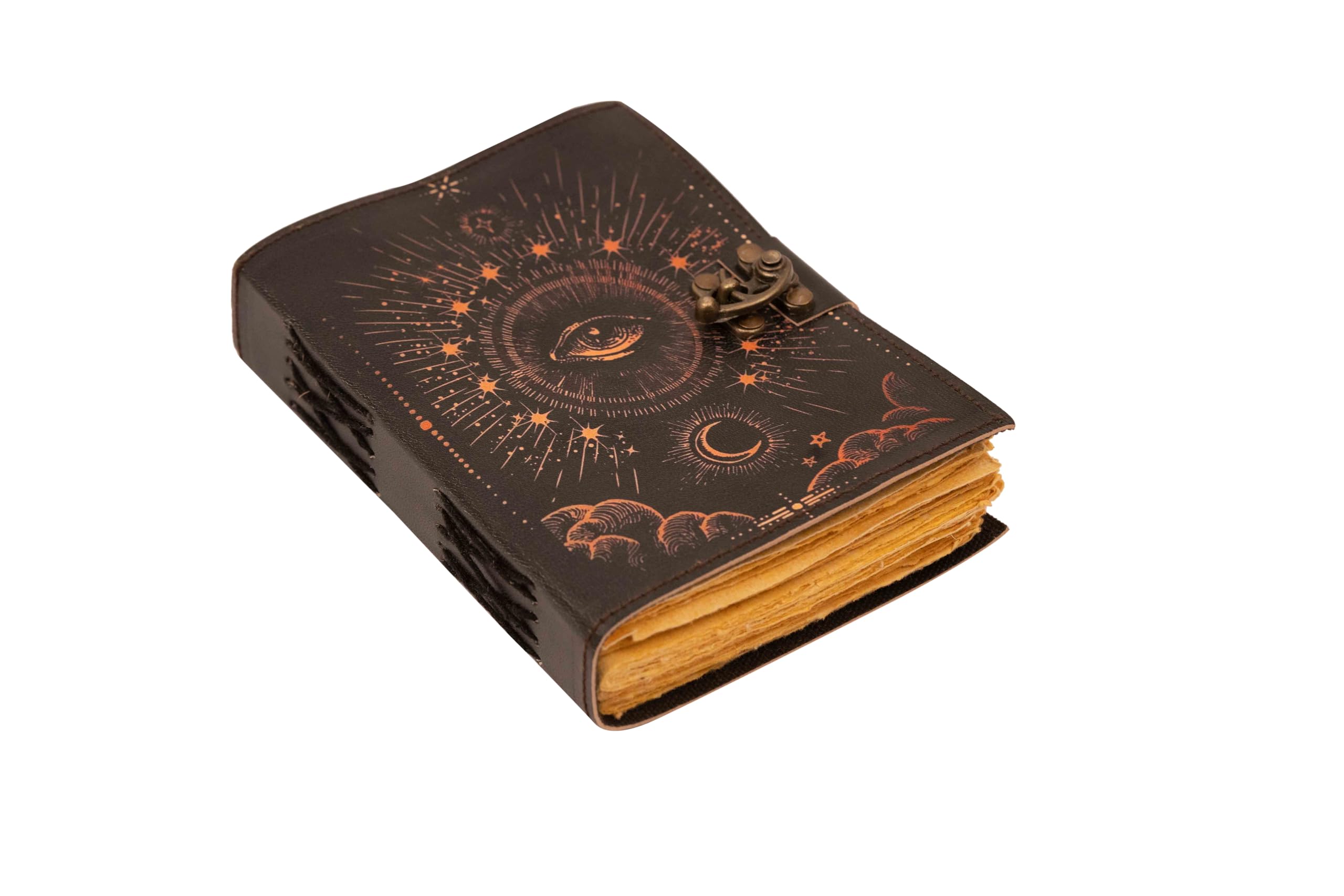 RAJERIYA Galaxy with Eye Vintage Journal Antique Handmade Deckle Edge Vintage Paper, Sketchbook, Drawing Notebook, Printed Leather Journal, Perfect