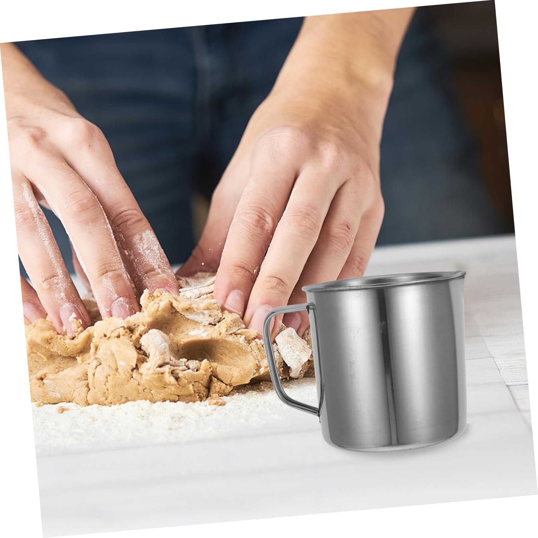 2piezas Vaso Medidor De Líquidos Tazas Inoxidable Resistente Para Panadería
