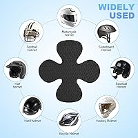 Vista 5 de Forro para casco de motocicleta, relleno de casco de motocicleta, relleno de casco con gancho y bucle, almohadilla de forro reutilizable lavable