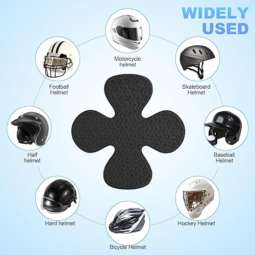 Miniatura 5 de Forro para casco de motocicleta, relleno de casco de motocicleta, relleno de casco con gancho y bucle, almohadilla de forro reutilizable lavable