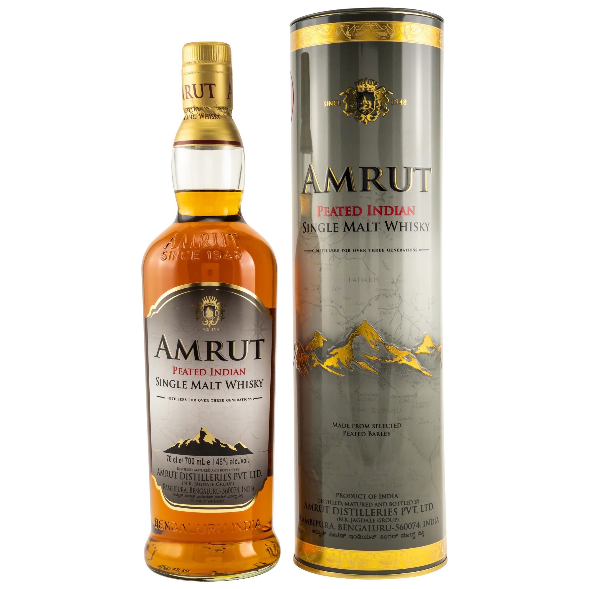 Amrut Peated Indian Single Malt Whisky 70cl