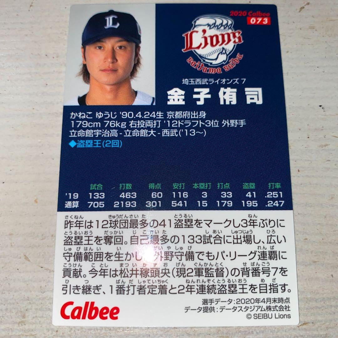 Amazon.co.jp: プロ野球チップスカード 2020 金子侑司 かねこ