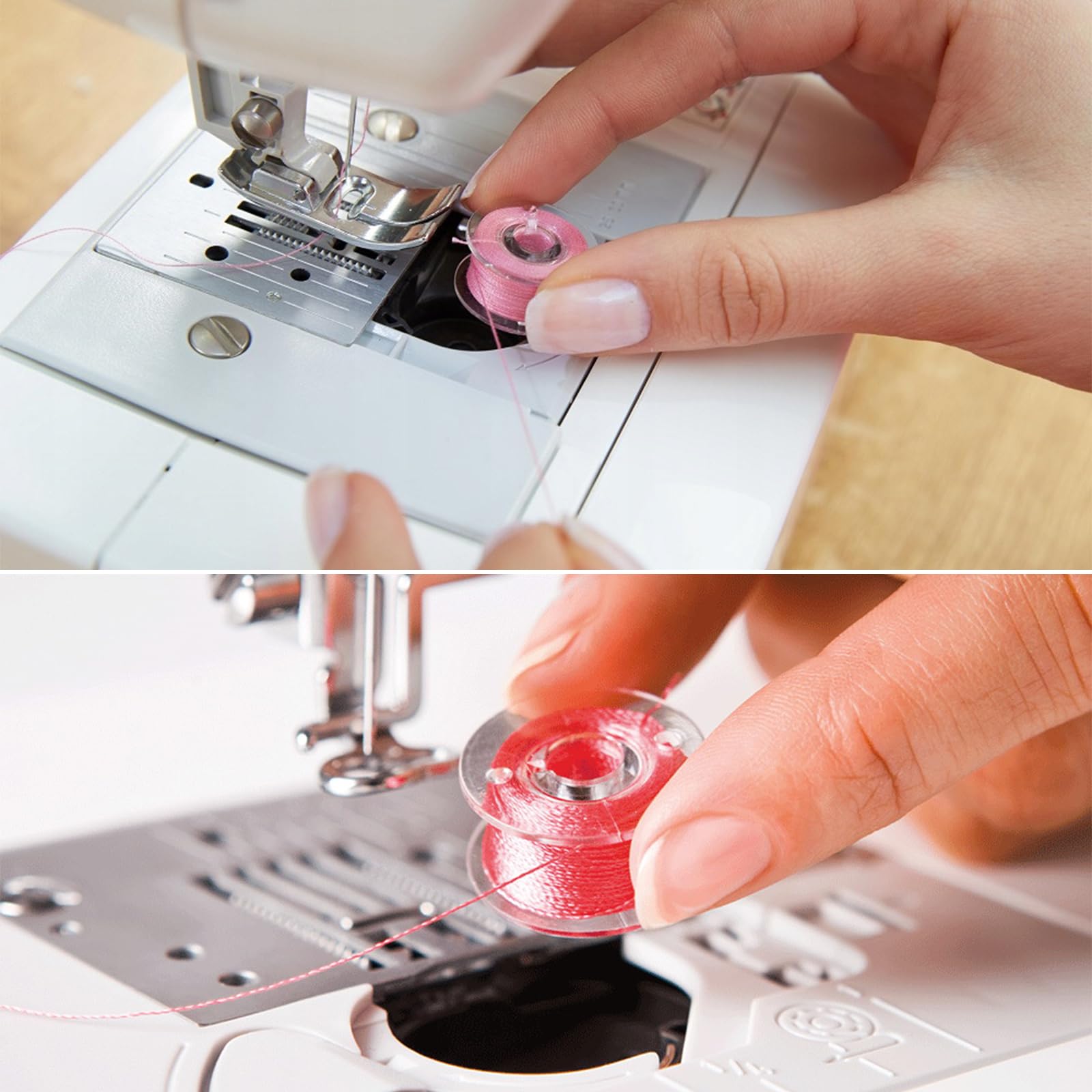 50 Bobines Machine à Coudre + Boîte Rangement - Compatible Brother, Singer, Janome... Parfait Couture Débutants