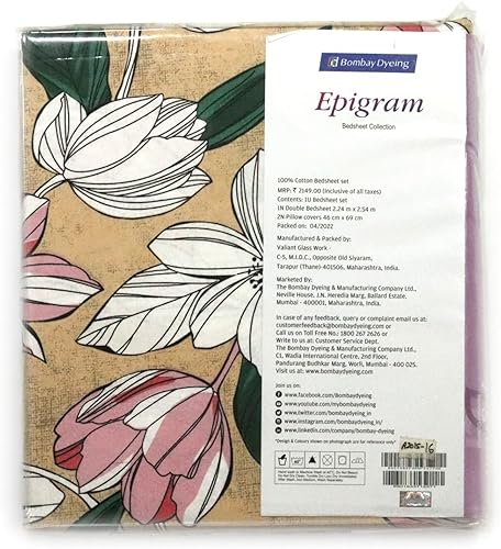 Miniatura 8 de Juego de sábanas 100% algodón puro tamaño King con 2 fundas de almohada (sábana-5)