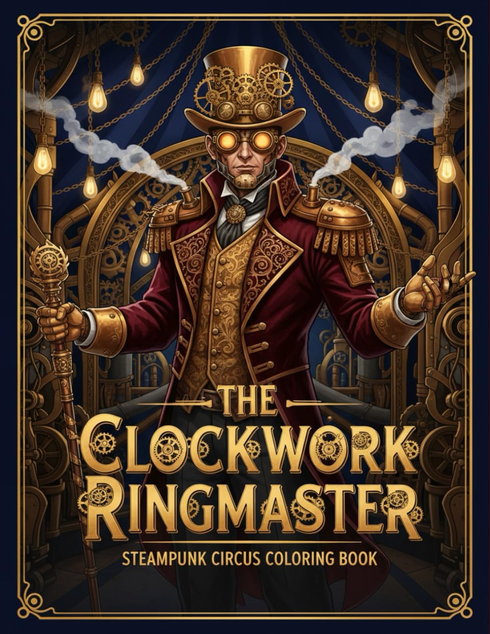 The Clockwork Ringmaster: Steampunk Circus Coloring Book: Detailed Victorian Fashion & Character Designs for Adults Featuring Mechanical Performers, Clockwork Costumes, and Retro-Futuristic Art