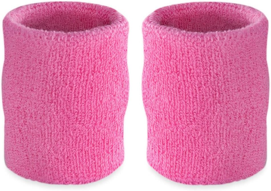 Arm Sweatbands, Absorbent and Breathable Thick Cotton Bands for Working Out, Gymnastics, Basketball, Tennis, and Football, Multiuse 4-inch Wristbands for Costumes and Cosplay