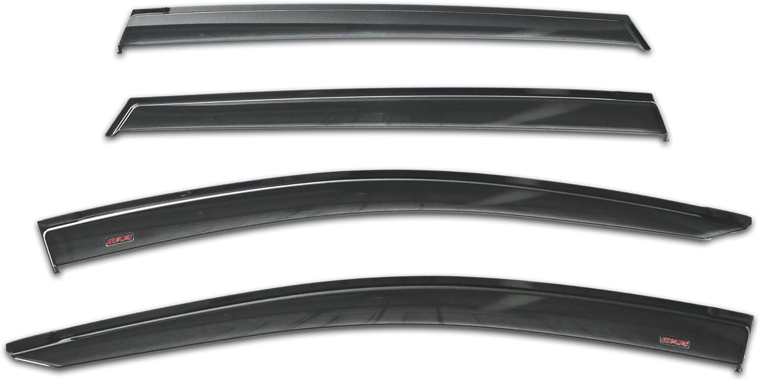 C&C Car Worx Tape-On Outside-Mount WV-12R-TF Aftermarket Set of Four Side Window Visor Rain Guard Deflectors Compatible with Toyota™ 2013-2018 RAV4™ XA40