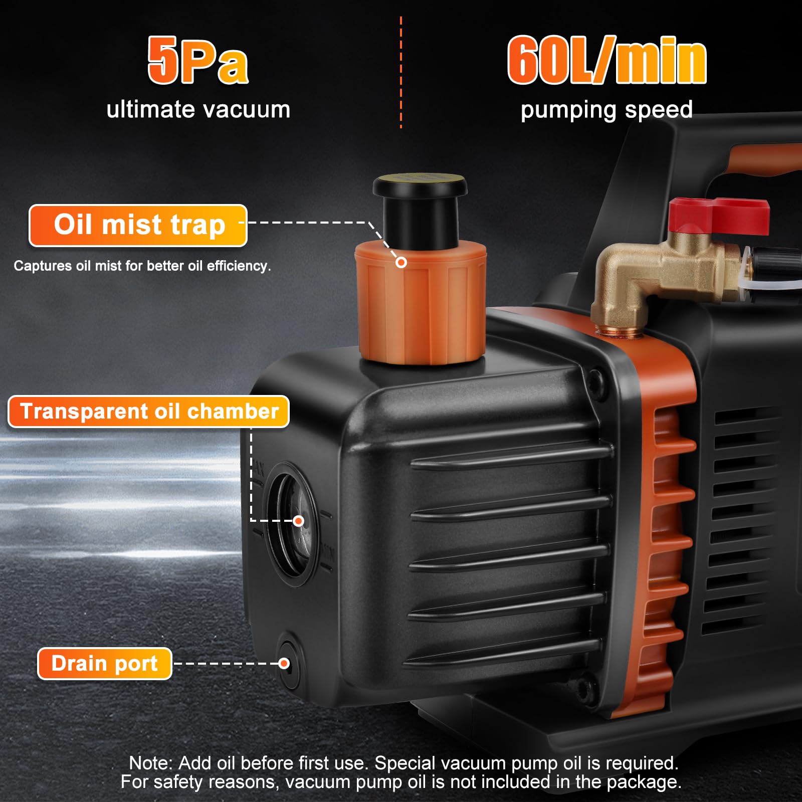 Pompa per vuoto per Makita da 18 V a batteria, 150 W, 2 CFM, 1/4 HP, pompa a vuoto per refrigerante sottovuoto, condizionatore domestico, manutenzione auto, imballaggio sottovuoto (senza batterie)