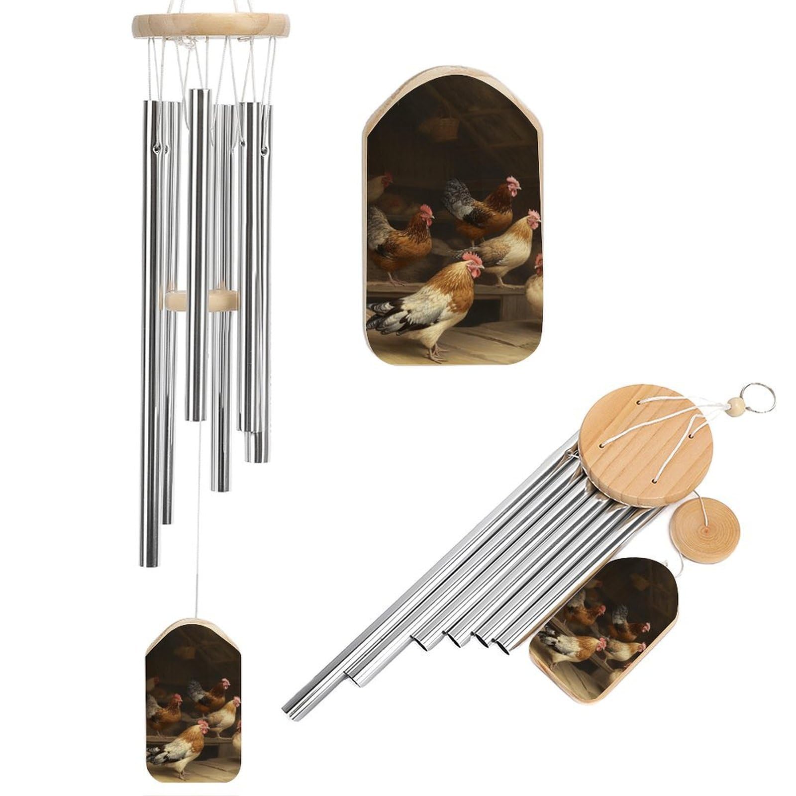 Carillon commémoratif souvenir en aluminium à offrir pour un jardin ou une terrasse