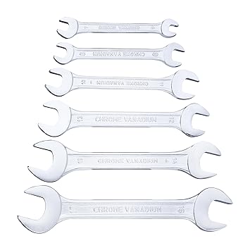 Taparia DEP 06 Double Ended Spanner Set (DEP-06), Open End, 2.8 x 5.1 x 15.8 cm - image, photos
