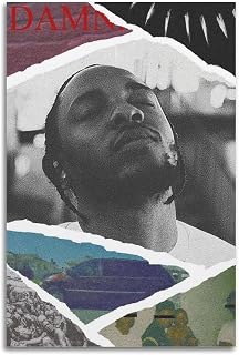 Kendrick Lamar Hip Hop Rapper Damn Cover Poster Poster Decorative Painting Canvas Wall Posters And Art Picture Print Modern Family Bedroom Decor Posters 12x18inch(30x45cm)