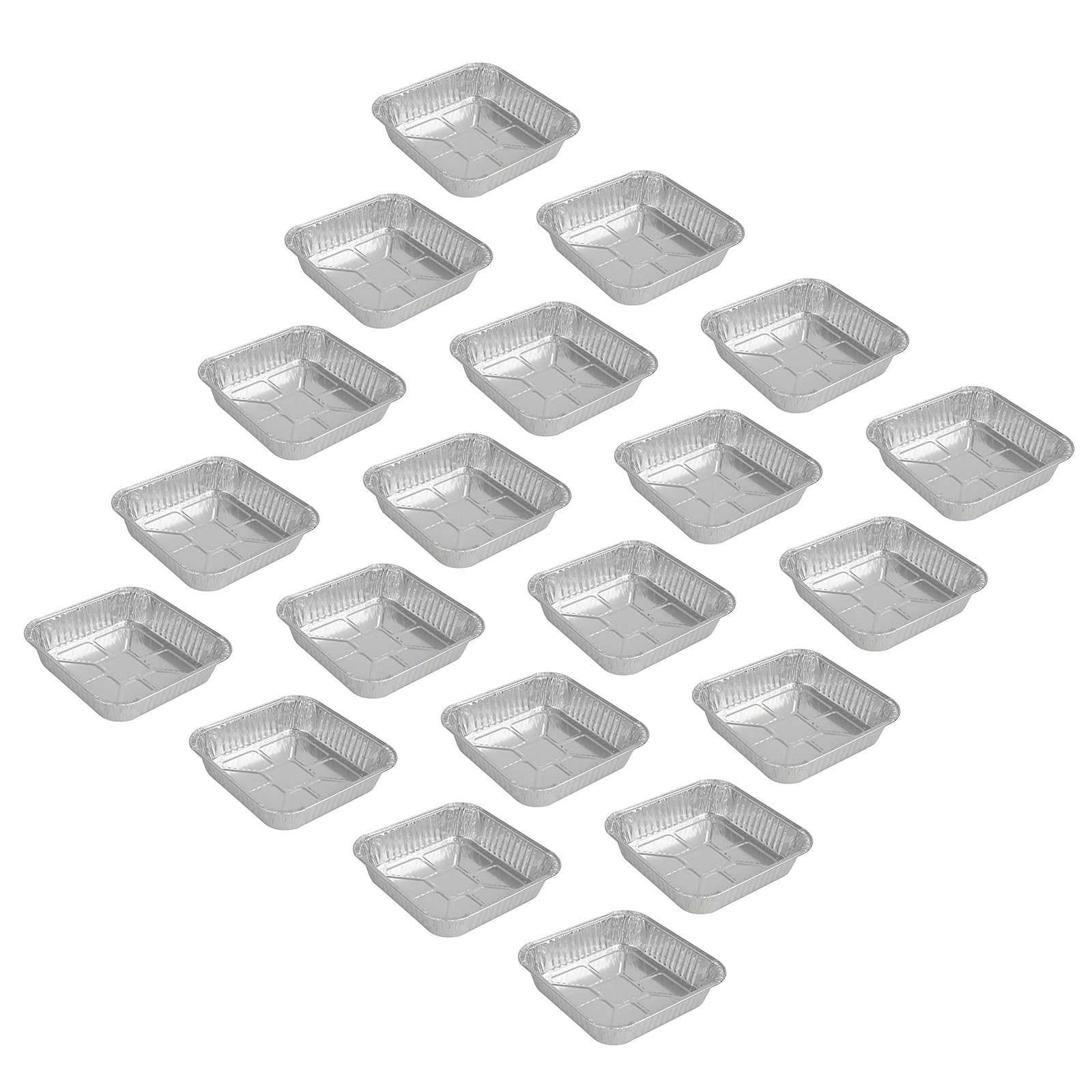 XAGMODSHN 20pcs Aluminum Foil Oven Baking Trays Stackable Square Air Fryers Liners Food Containers Kitchen Supplies Aluminum Foil Trays
