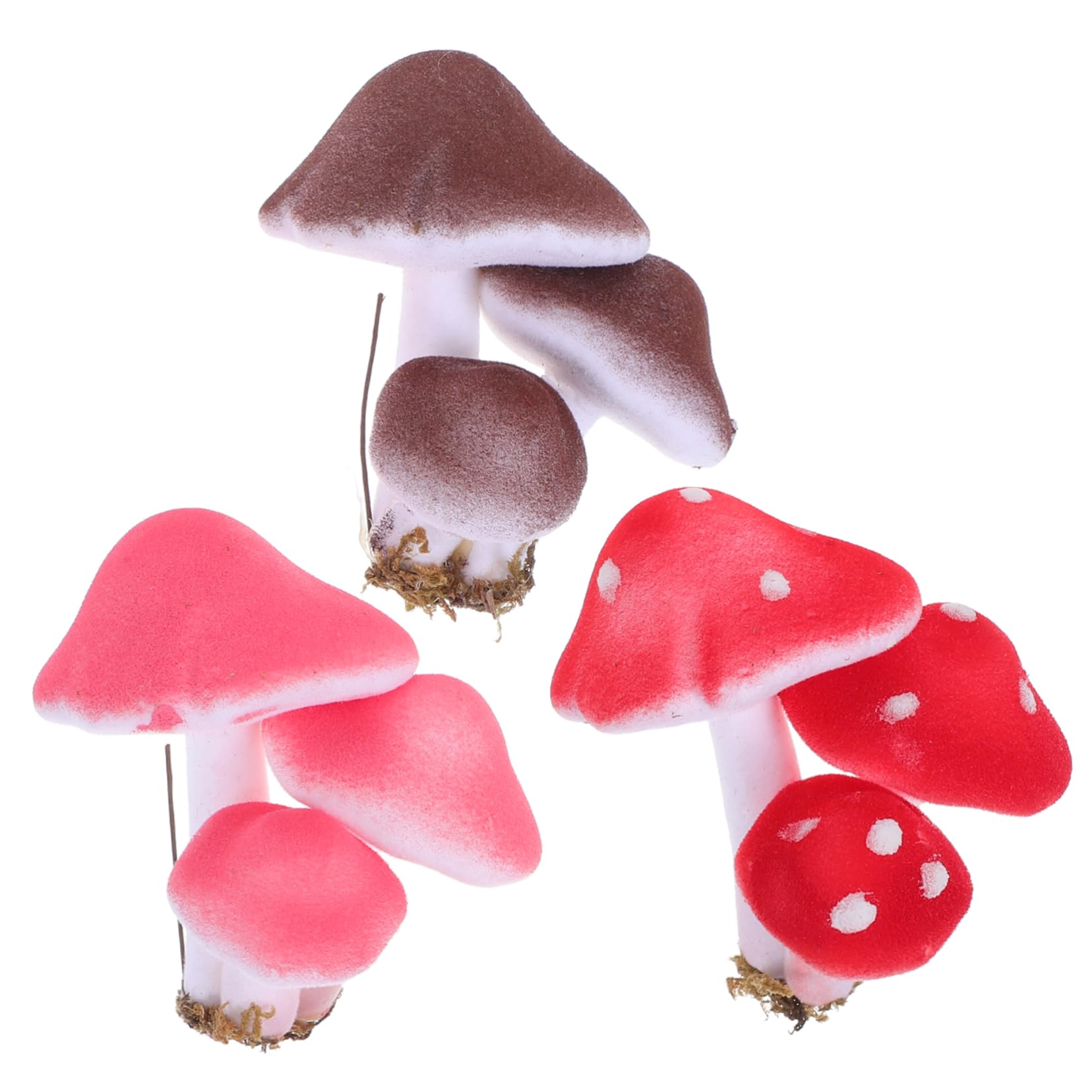 Hongos de espuma decorativos PRETYZOOM para micropaisajes y maquetas botánicas realistas 6 ud