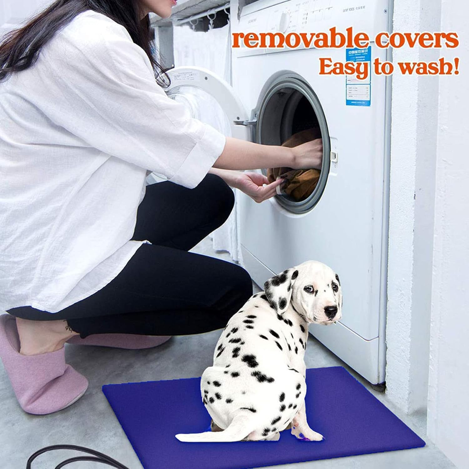 Pet Heating Pad 40 * 30 Cm Electric Dog Heat Pad,7 Adjustable Temperature, Waterproof Warming Mat Cats Mat Bed Indoor with Anti Chew Cord for Puppy, Rabbit,Cat,Dog