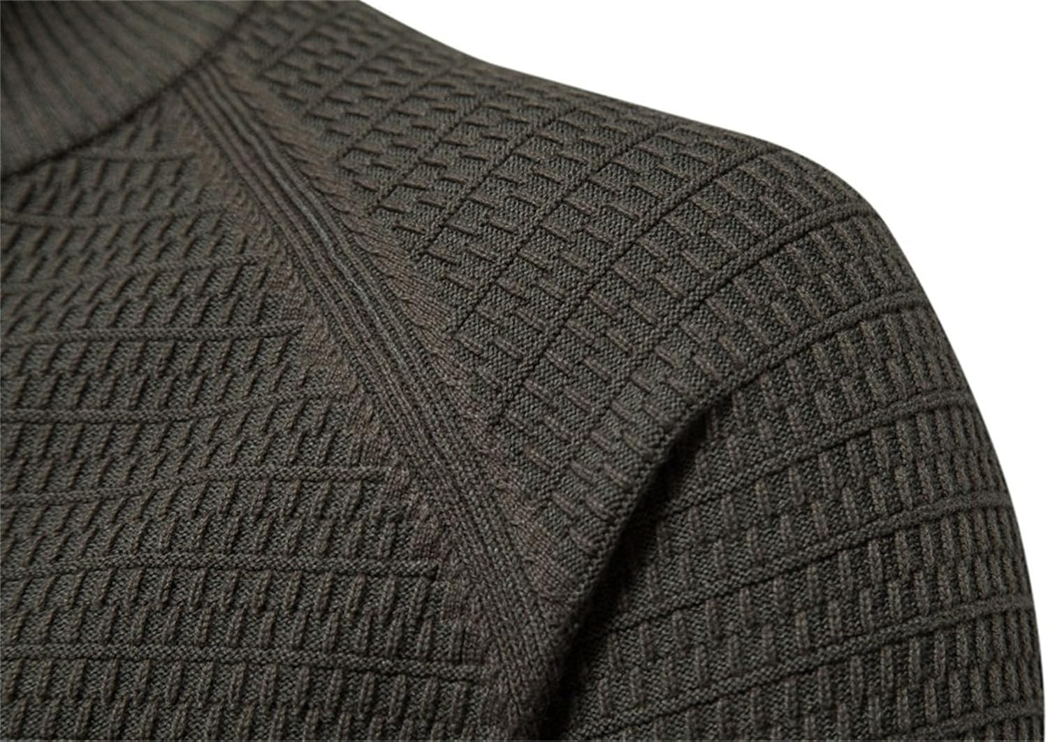 Men's Full Button Cardigan Sweater Slim Fit Cable Knitted Retro Business Warm Jacket