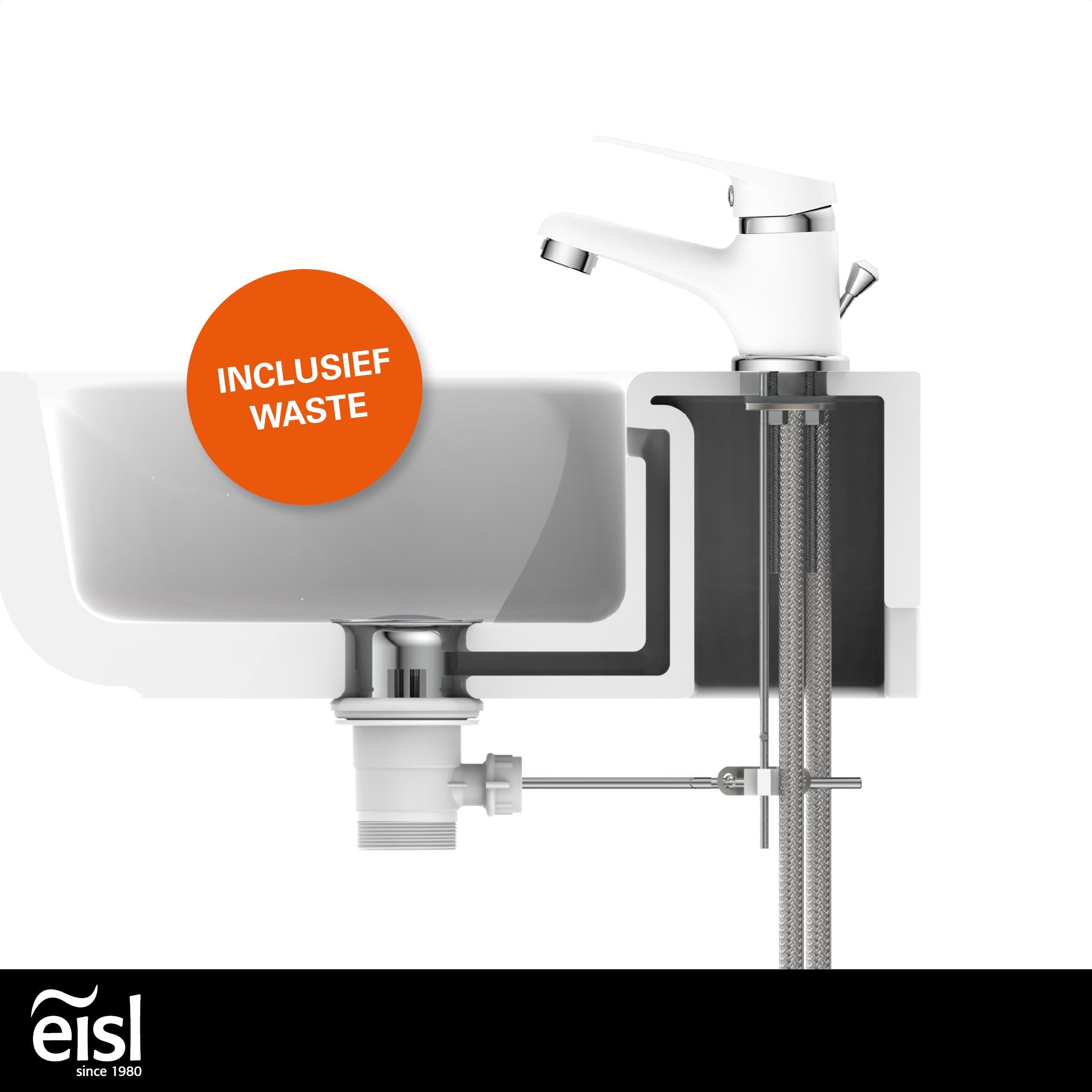 EISL - NI168SCR-W - Douchekraan - Chroom/Wit