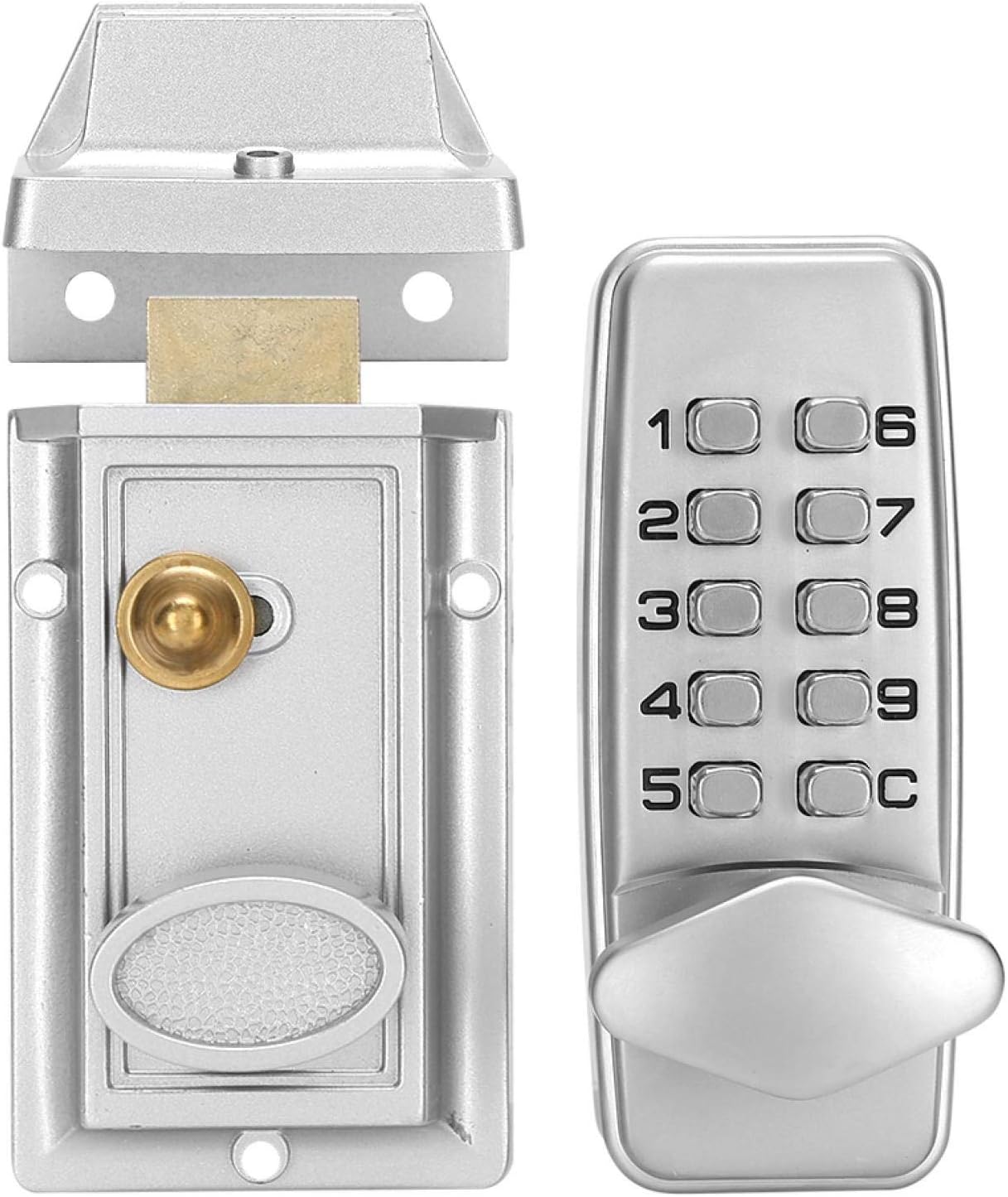 Keyless Entry Door Lock, Digital Code Lock, Completely Mechanical Push