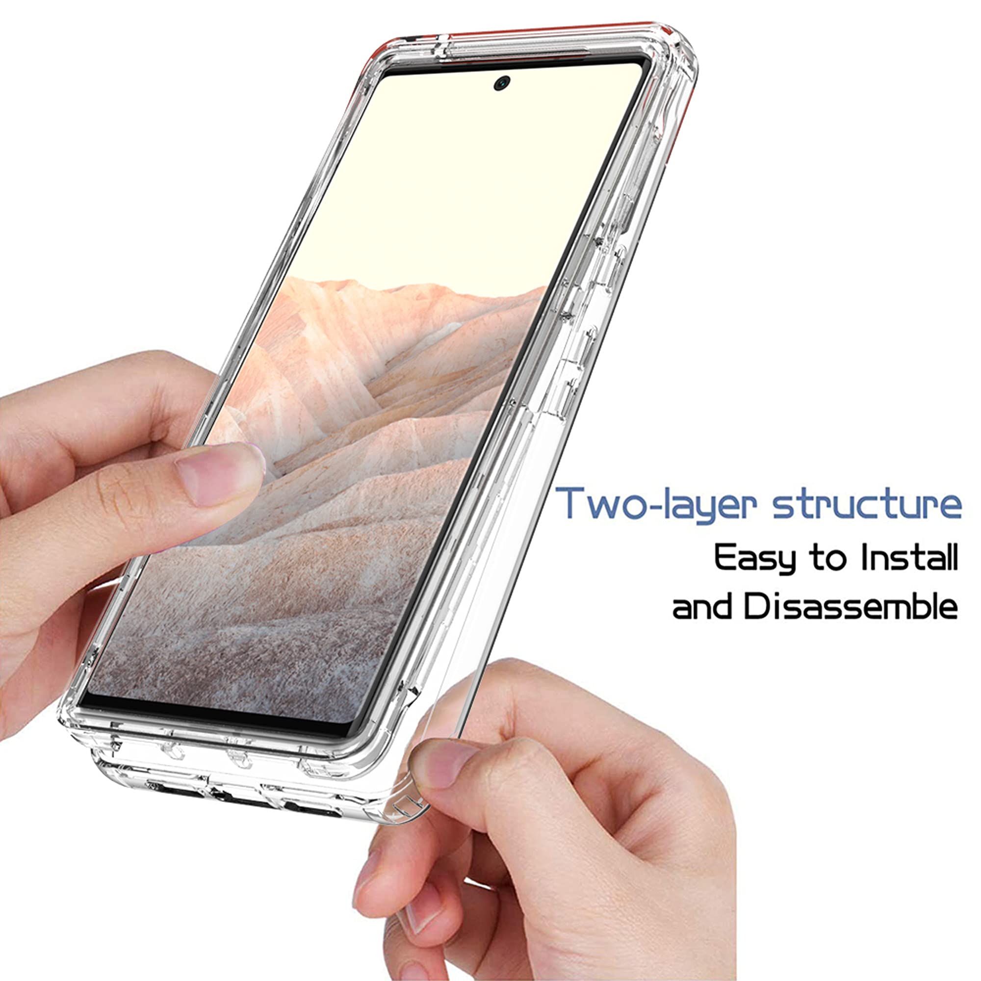 Custodia protettiva trasparente rigida per Google Pixel 8 pro magnete cerchio wi