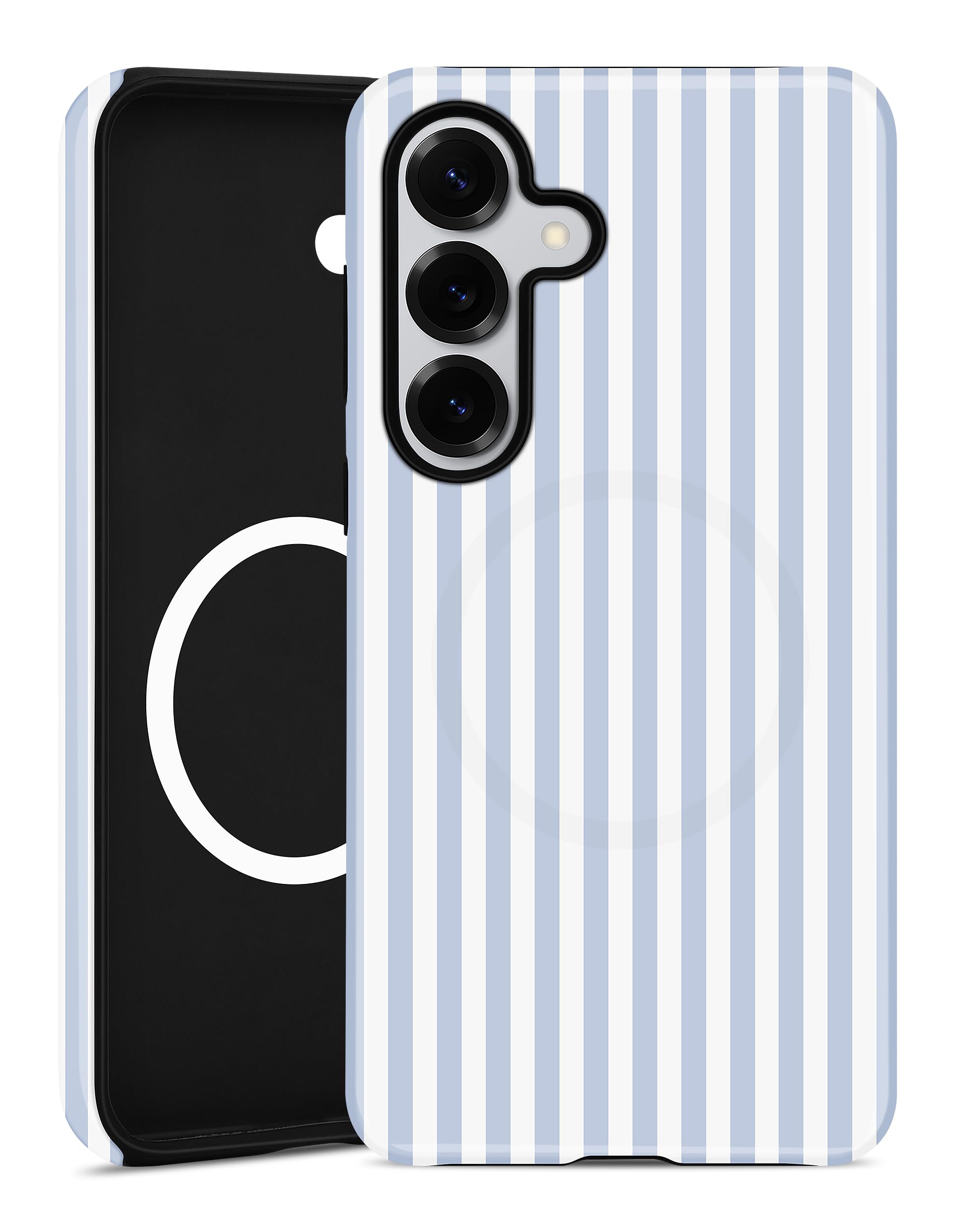 Magnetic Striped Phone Case for Samsung Galaxy A16 5G, Blue