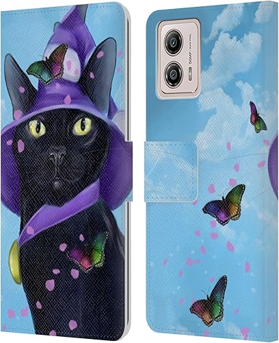 Miniatura 10 de Head Case Designs Officially Licensed Ash Evans Leaves Black Cats Leather Book Wallet Case Cover Compatible with Motorola Moto G53 5G