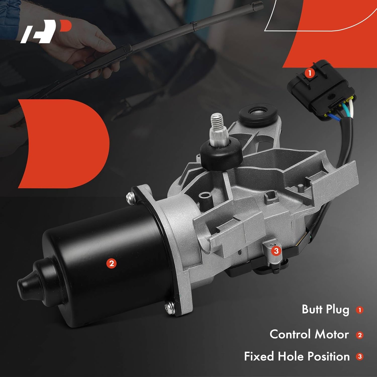 A-Premium Front Windshield Wiper Motor Compatible with Chevrolet Cruze 2011-2015, Cruze Limited 2016