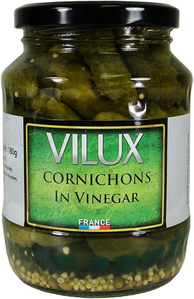 Vilux Gherkins or Cornichons in Vinegar