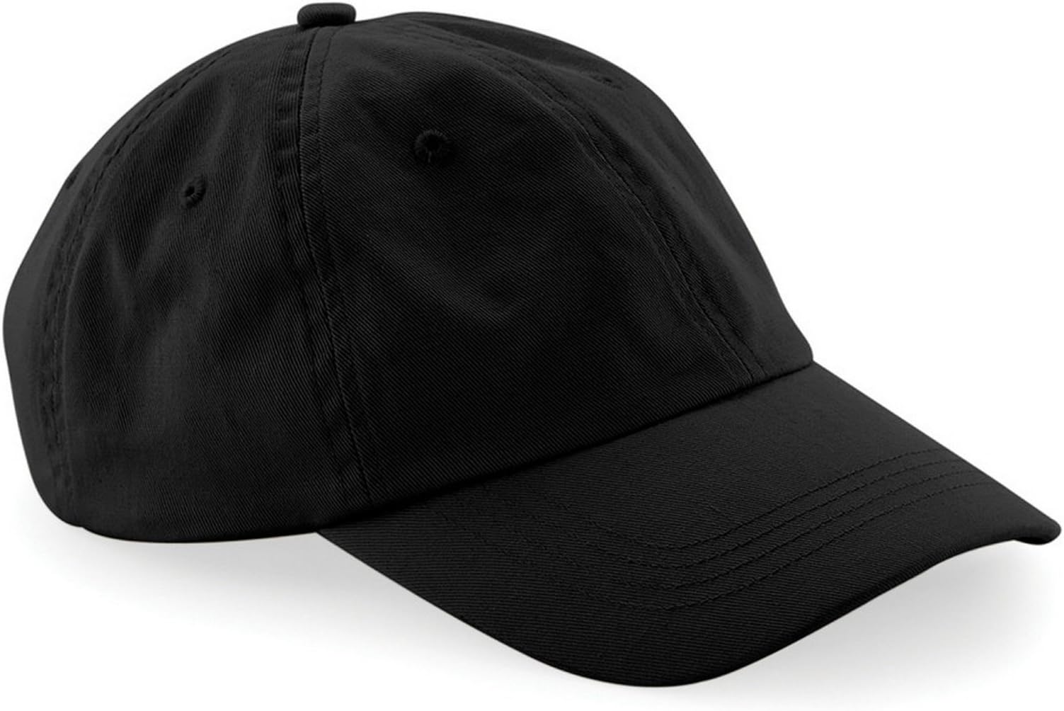 Unisex Low Profile 6 Panel Dad Cap (Pack of 2) (One Size) (Black)