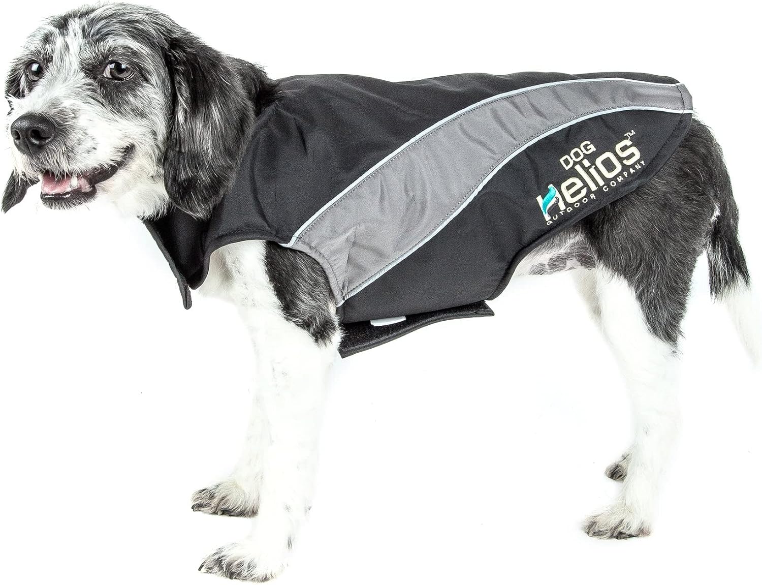 DOGHELIOS 'High Octane' Softshell Neoprene Polar Fleece Reflective Performance Pet Dog Coat Jacket w/ Blackshark technology, Large,…