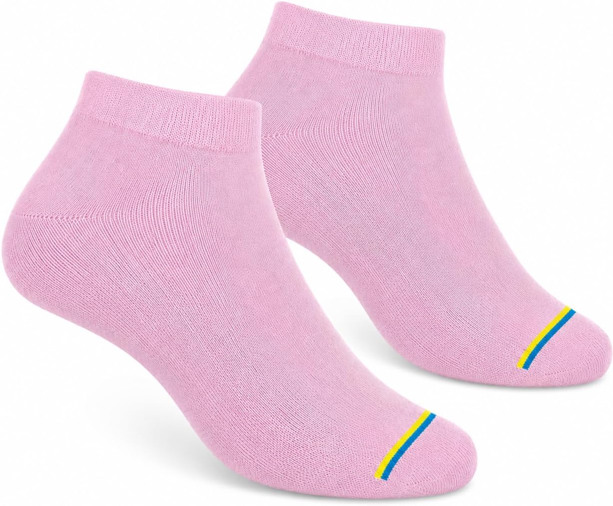 Rastogi Handicrafts Womens Athletic Ankle Cotton Socks, Breathable Mesh, Arch Support, Anti-Slip Grip, Cushioned Heel, Moisture Wicking, 5 Pairs