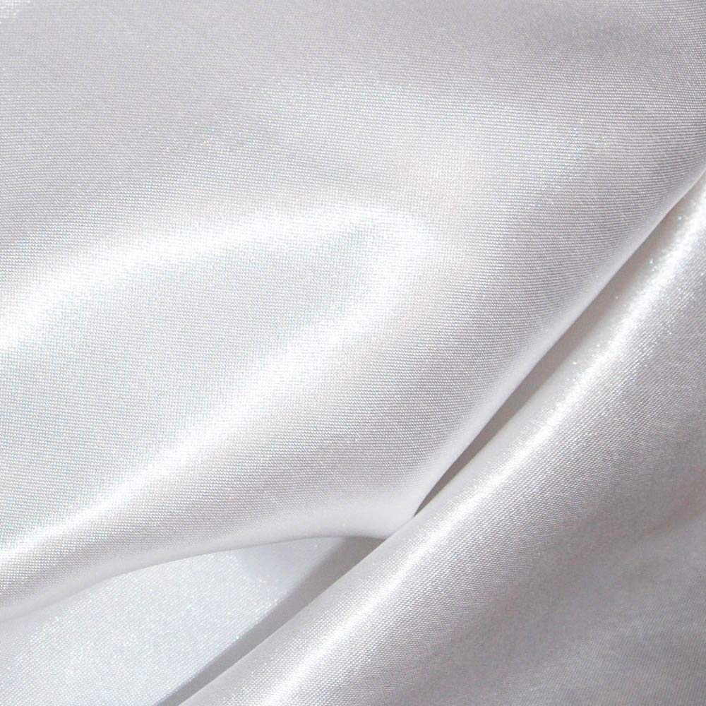 Oh Sew Crafty Limited White Silky Satin Fabric Material Poly Craft Dress Costume Bridal Prom 150Cm Wide - Per Metre (White)