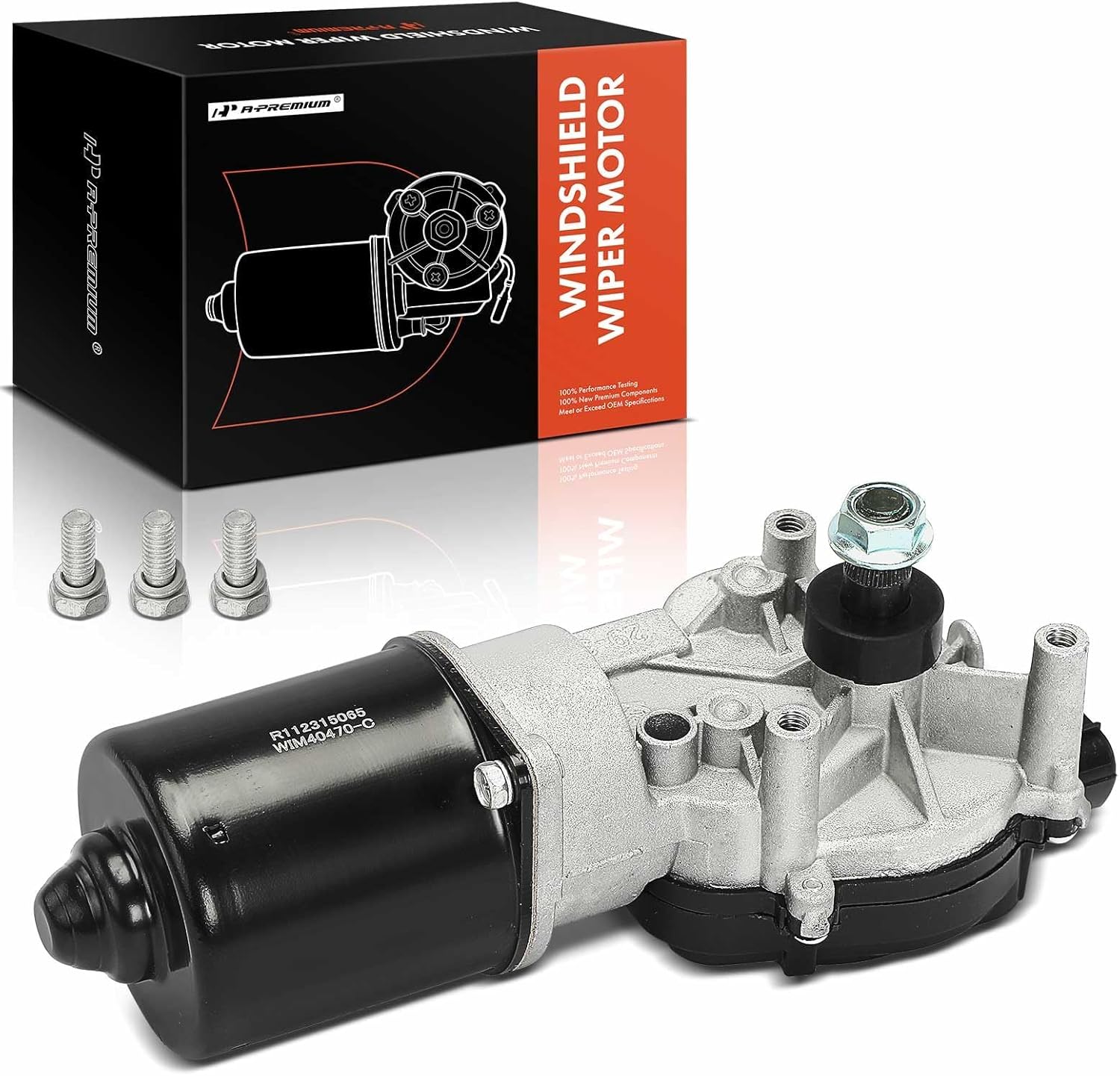 A-Premium Front Windshield Wiper Motor Compatible with Honda CR-V CRV 2007 2008 2009, 2.4L, Sport Utility, 5-Pin, Replace OE# 76505-SWA-A01, 76505SWAA01