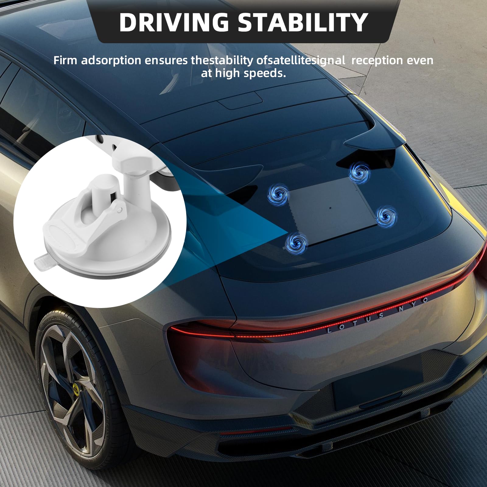 Starlink Mini Car Suction Cup Mount,Wytrzymały bezpieczny zestaw montażowy satelitarny do dachu samochodowego, RV, łodzi i okien,Akcesoria Starlink Mini z silnym sszeniem